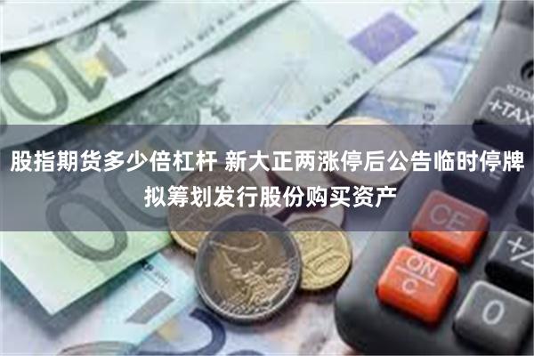 股指期货多少倍杠杆 新大正两涨停后公告临时停牌 拟筹划发行股份购买资产